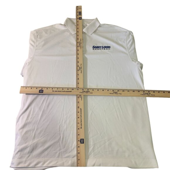 Nike Golf Dri-Fit Saint Louis Basketball Polo Shirt XXL White - Picture 3 of 7